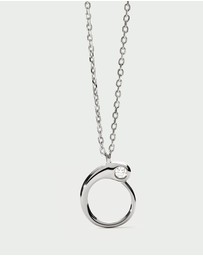 PDPAOLA - Initial 2026 O Silver Pendant Necklace