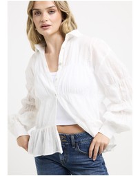 Subtitled - Chicago Shirred Long Sleeve Shirt