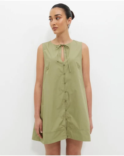 Calli - Poplin Swing Mini Dress
