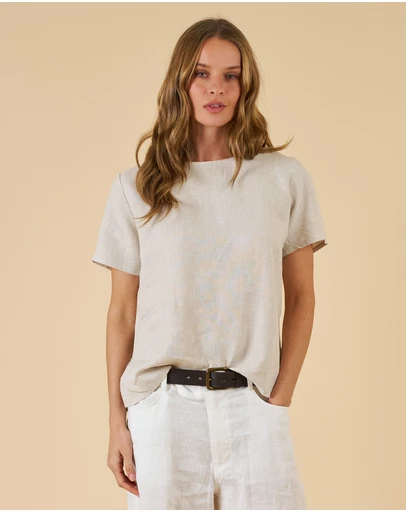 CAMIXA - Teena Linen T-shirt Top