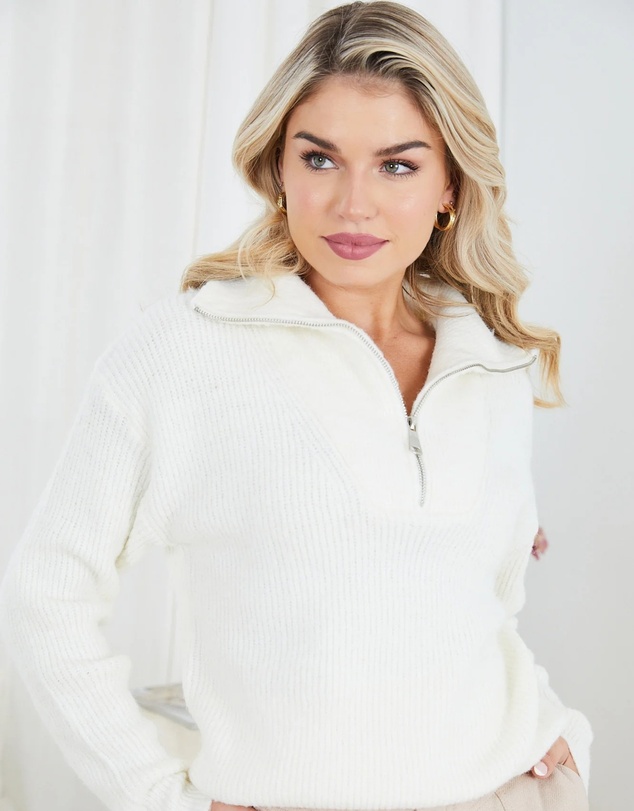 Esther & Co - Merete Knit - White