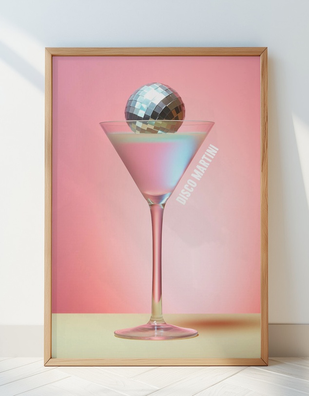 Olive et Oriel - Disco Martini 1 by Andreas Magnusson Art Print