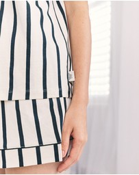 Chelsea Peers - Organic Cotton Stripe Short Pyjama Set