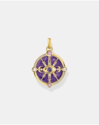 THOMAS SABO - Gold Cosmic Eye Pendant with Colourful Stones