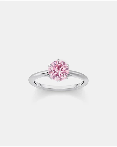 THOMAS SABO - Ring with pink zirconia in brilliant cut