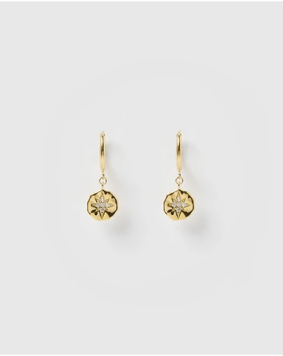 Arms Of Eve - Estrella Gold & Zircon Hoop Huggies