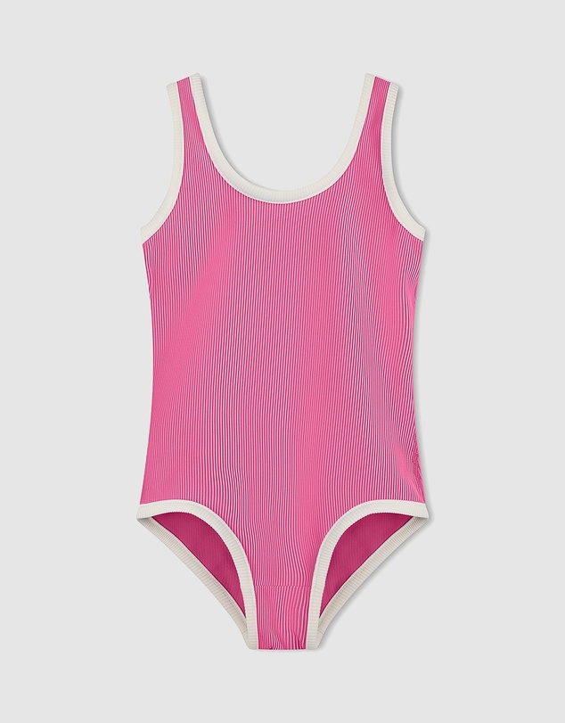Zulu & Zephyr Mini - Mini Stripe Rib Scoop One Piece - Kids