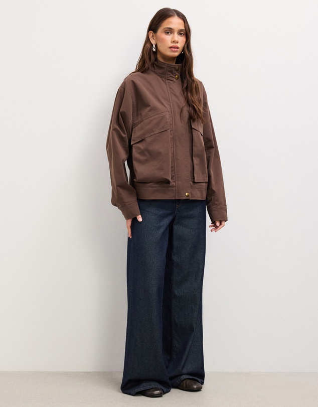 The Fated - Felicity Funnel Neck Bomber Jacket