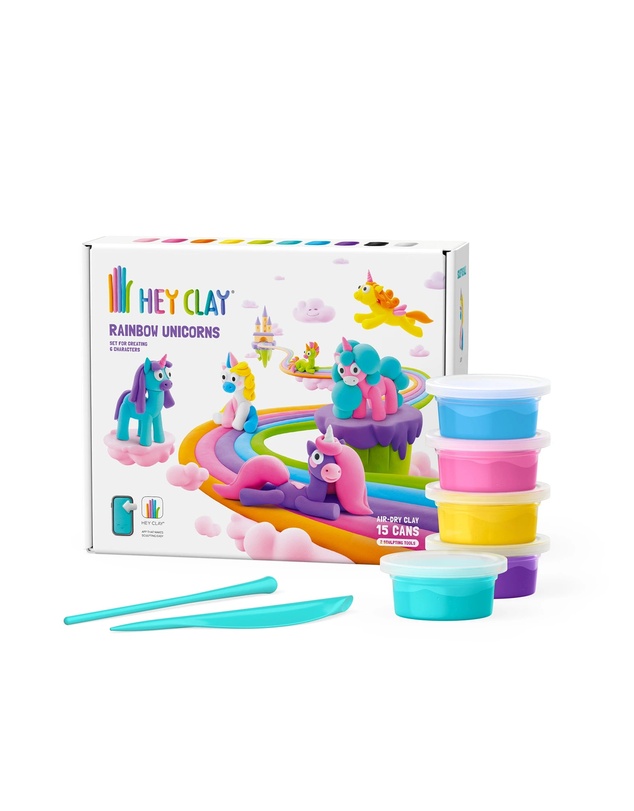 Hey Clay - Rainbow Unicorns Set