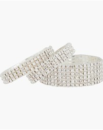 Lovisa - Silver Mixed Width Cup Chain Bracelet Pack