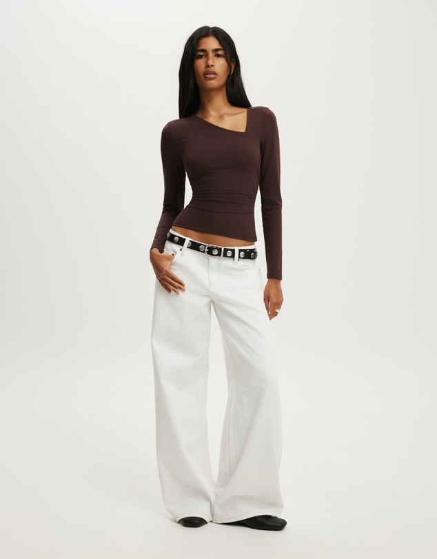 Cotton On - Hold Me Asymmetric Long Sleeve Top