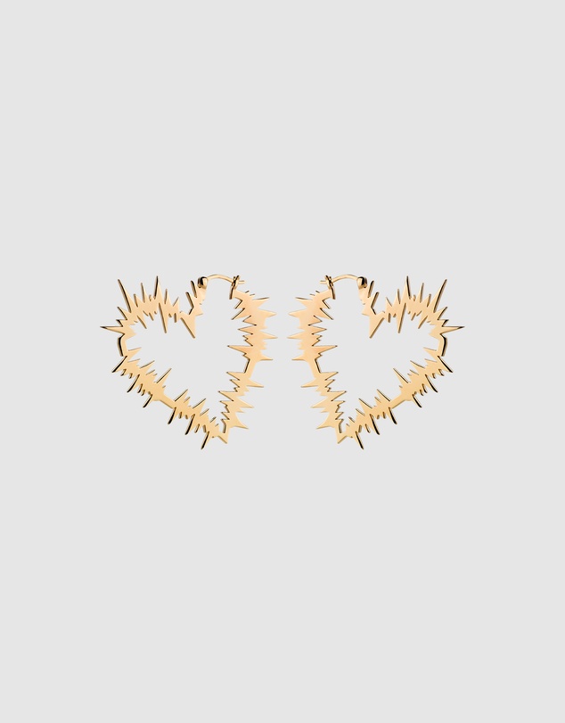 Karen Walker - Electric Heart Hoop Earrings