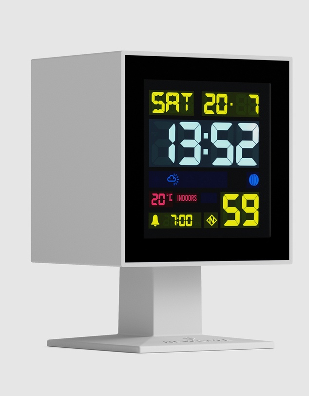 Newgate - Newgate Monolith Lcd Alarm Clock White