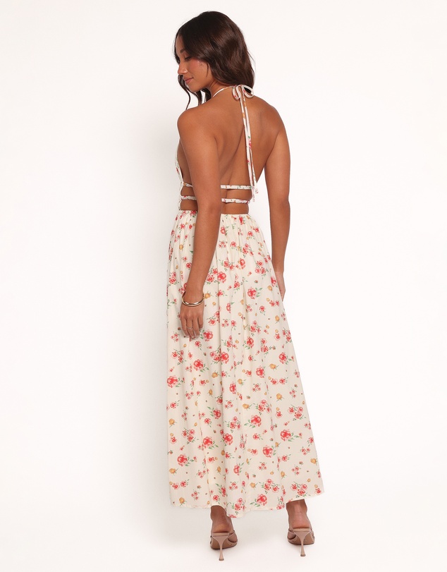 Petal & Pup - Wilder Halterneck Maxi Dress - Pink Floral
