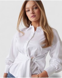 GUESS - Long Sleeve Mimi Wrap Top