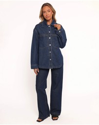 Petal & Pup - Dede Denim Shacket - Denim