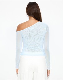Dazie - Alina Asymmetrical Mesh Top