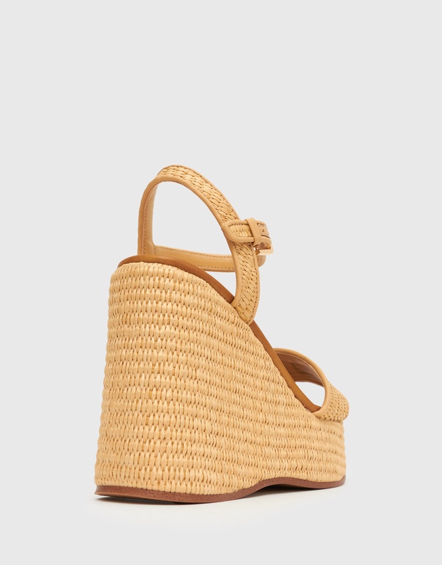 Betts - Fame Raffia Platform Wedges