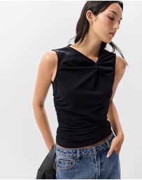UNISON - Knot Detail Sleeveless Tee