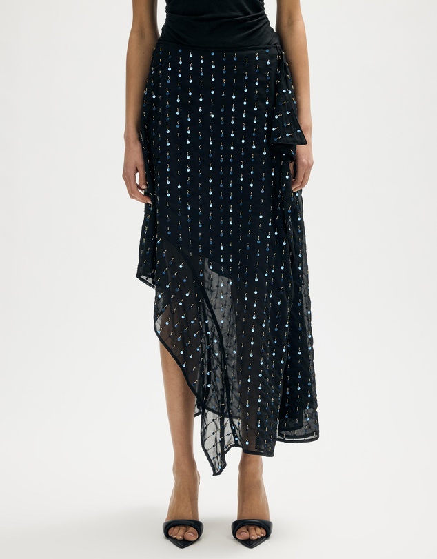 Minima Esenciales - Sevina Beaded Midi Skirt