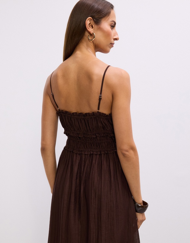 The Fated - Lila Shirred Maxi Dress