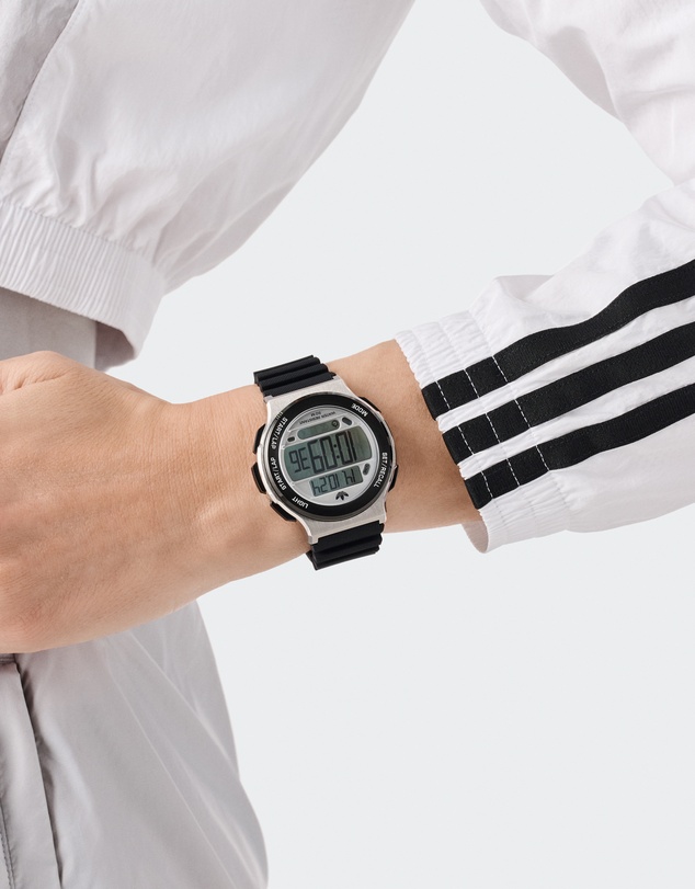 adidas Originals - Expression Three Digital Steel Black Silicone Watch