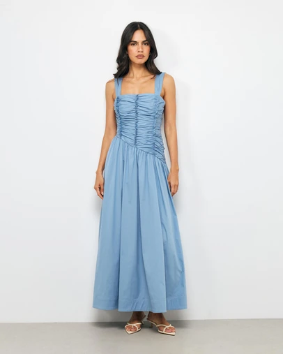 AERE - Ivara Ruched Maxi Dress