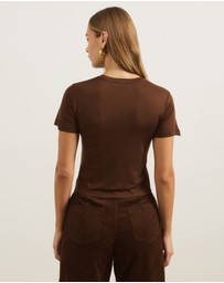 Atmos&Here - Wool Blend Short Sleeve T-Shirt
