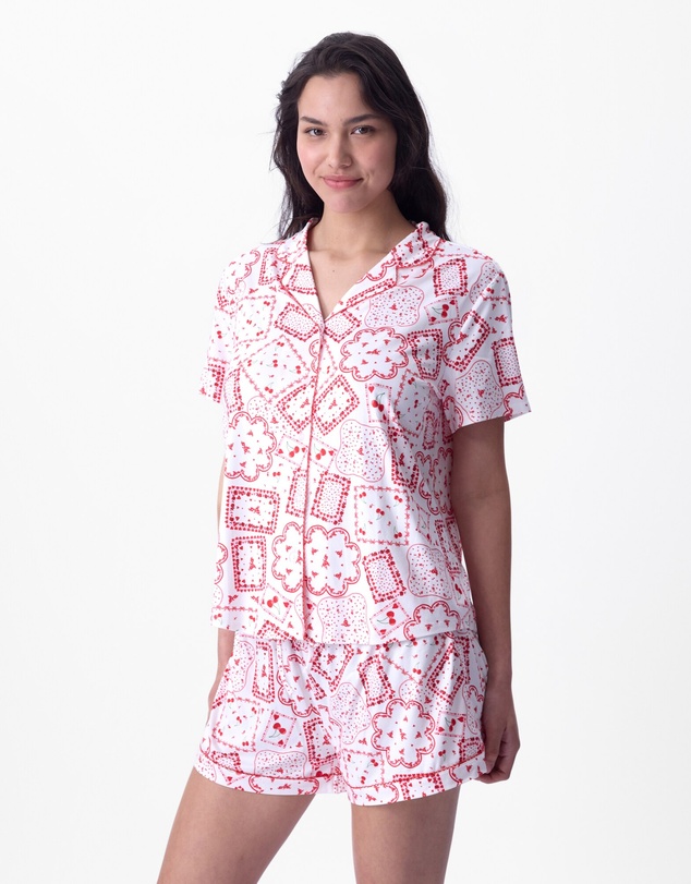 Bras N Things - Dealing Hearts Short Sleeve - Print