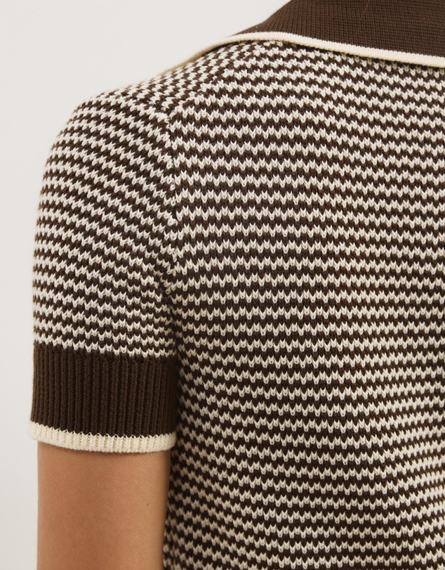 Atmos&Here - Nova Short Sleeve Stripe Knit Top