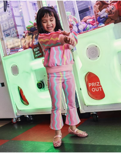 Rock Your Kid - Candy Stripe Bonnie Flare Legging