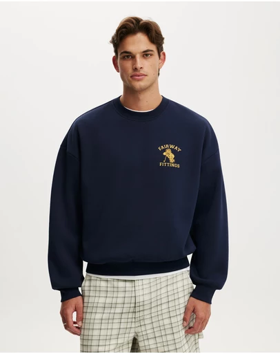 Cotton On - Relaxed Fit Graphic Crew Sweater