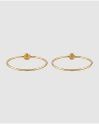 Elli Jewelry - Ring Set Crystal 925 Sterling Silver Gold-Plated