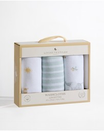 Living Textiles - 3 Pack Organic Wash Cloths - Roam & Roar