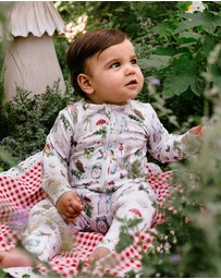 Fleur Harris - 'Mini Magic Gingham' Timeless Coverall in Tapioca