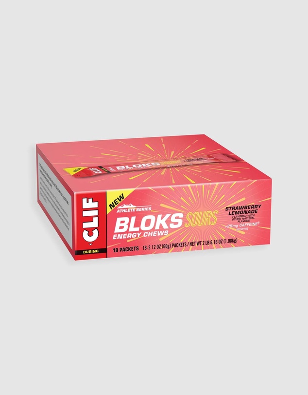 CLIF - Sour Strawberry Lemonade Bloks Energy Chews - 18x60g