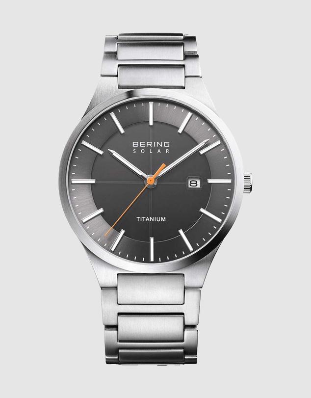 Bering - Solar 39mm Grey Titanium Watch