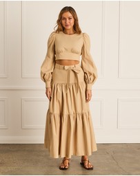 Heaven Australia - Latte Tia Maxi Skirt