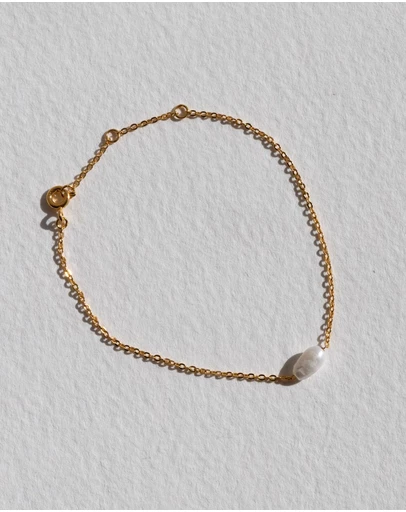 SAINT VALENTINE - Cielo Single Pearl Bracelet - Gold