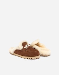 Ozwear Connection Uggs - Ugg Priya Knit Logo Shearling Slipper