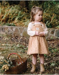 Kynd Baby - Denim Pinafore in Pink Denim