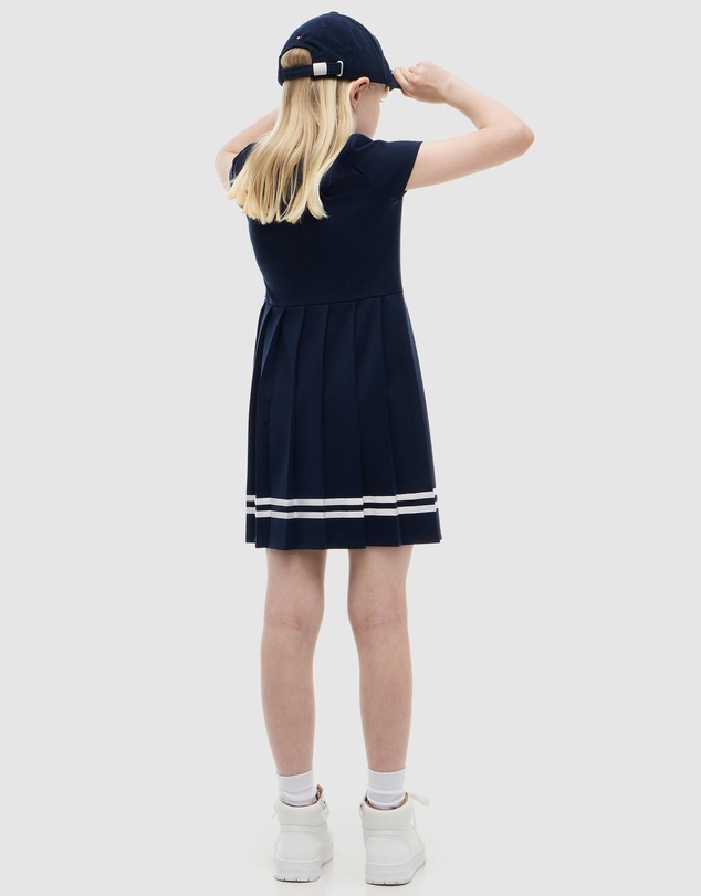 Tommy Hilfiger - Pleated Short Sleeve Skater Dress - Kids