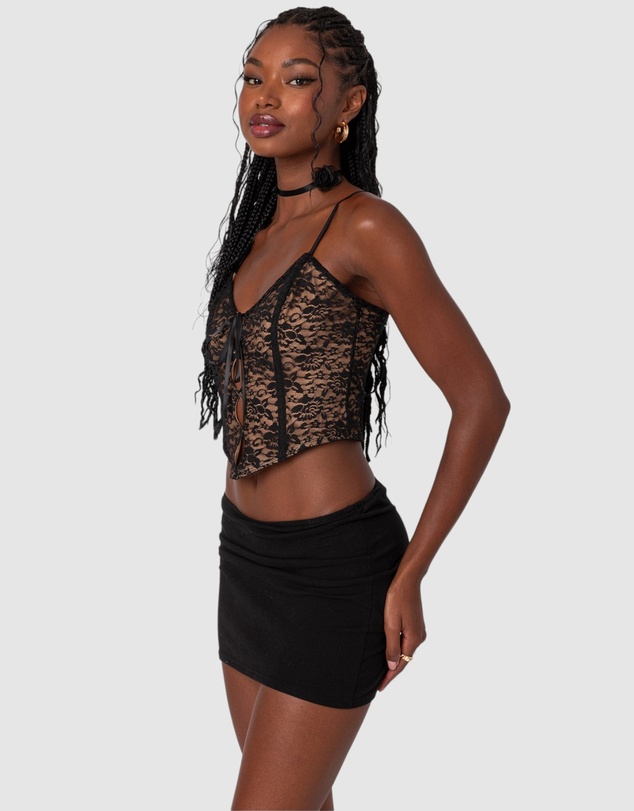 EDIKTED - Adira Lace Keyhole Corset