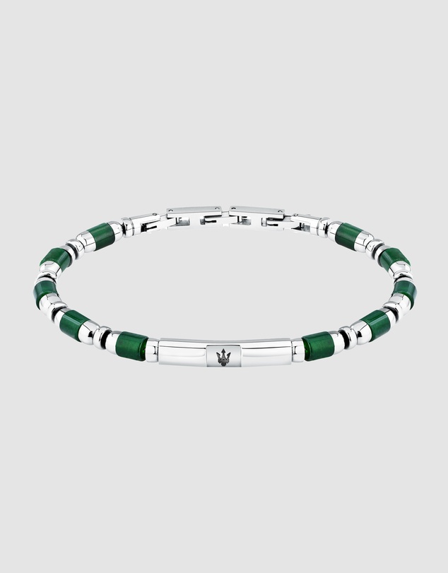 Maserati - Maserati Men's Iconic Agate Green Bracelet