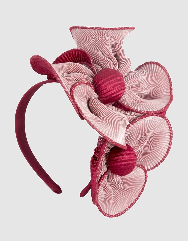 Max Alexander - Pink and Wine Racing Fascinator