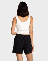 Volcom - Womens Stoned Boyfriend Long Denim Shorts