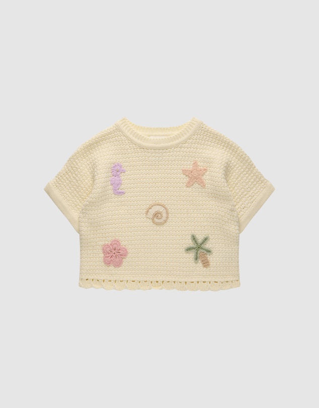Kynd Baby - Crochet Top in Coconut