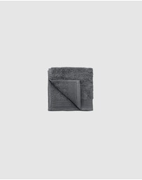 Bambury - Elvire Face Washer 33x33cm Pewter