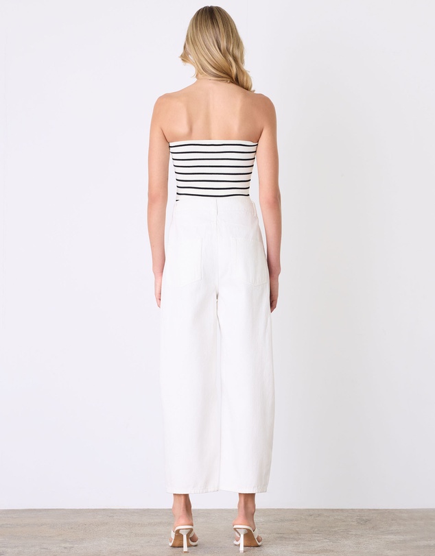 Esmaee - Azur Stripe Bandeau Top