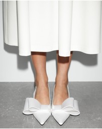 & Other Stories - Bow-Embellished Satin Pumps